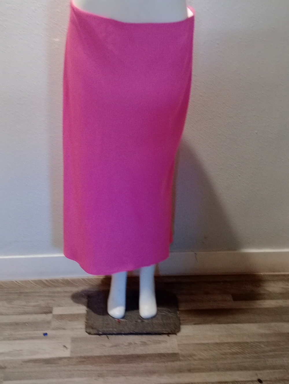 a new day Bright Pink Midi Pencil Skirt